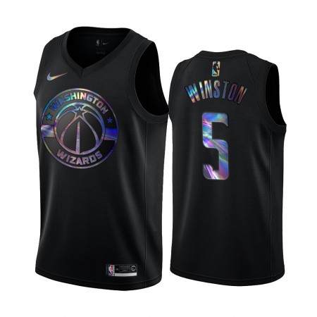 Camiseta Hombre NBA Washington Wizards Cassius Winston 5 Iridescent HWC Collection Swingman